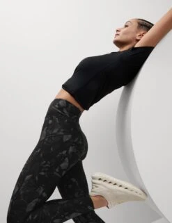 Go Move Printed High Waisted Gym Leggings -Marksandspencer Sale Store go move printed high waisted gym leggings 20