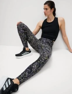 Go Move Printed High Waisted Gym Leggings -Marksandspencer Sale Store go move printed high waisted gym leggings 28