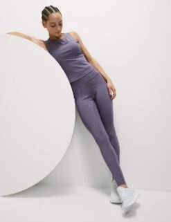 Go Move Embossed High Waisted Gym Leggings -Marksandspencer Sale Store go move printed high waisted gym leggings 5