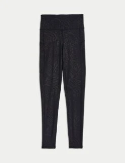 Go Move Embossed High Waisted Gym Leggings -Marksandspencer Sale Store go move printed high waisted gym leggings 6