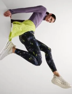 Go Train Printed High Waisted Gym Leggings -Marksandspencer Sale Store go train printed high waisted gym leggings 10