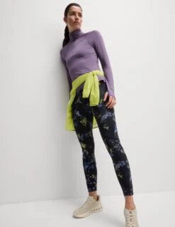 Go Train Printed High Waisted Gym Leggings -Marksandspencer Sale Store go train printed high waisted gym leggings 11