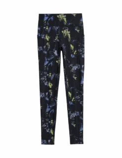 Go Train Printed High Waisted Gym Leggings -Marksandspencer Sale Store go train printed high waisted gym leggings