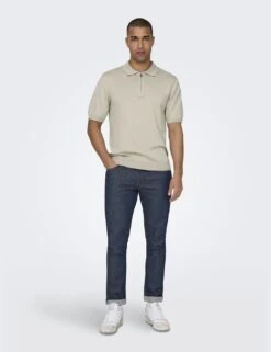 Only & Sons Half Zip Polo Shirt -Marksandspencer Sale Store half zip polo shirt 10