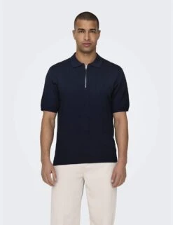 Only & Sons Half Zip Polo Shirt -Marksandspencer Sale Store half zip polo shirt 12
