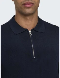 Only & Sons Half Zip Polo Shirt -Marksandspencer Sale Store half zip polo shirt 13