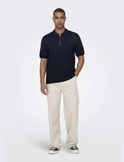 Only & Sons Half Zip Polo Shirt -Marksandspencer Sale Store half zip polo shirt 15