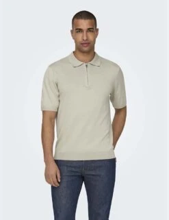 Only & Sons Half Zip Polo Shirt -Marksandspencer Sale Store half zip polo shirt 9