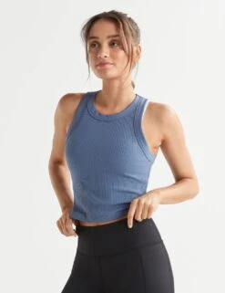 Harmony Cotton Rich Rib Crop Vest Top -Marksandspencer Sale Store harmony cotton rich rib crop vest top 14