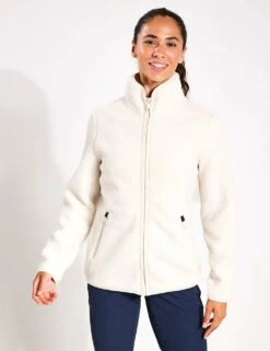 Jack Wolfskin High Curl High Neck Longline Fleece Jacket -Marksandspencer Sale Store high curl high neck longline fleece jacket 11