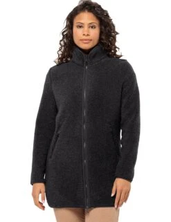 Jack Wolfskin High Curl High Neck Longline Fleece Jacket -Marksandspencer Sale Store high curl high neck longline fleece jacket 6