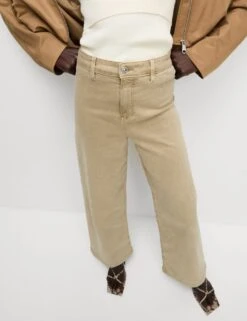 High Waisted Wide Leg Ankle Grazer Jeans -Marksandspencer Sale Store high waist wide leg jeans 11