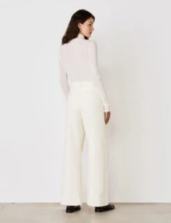 High Waisted Button Front Wide Leg Jeans -Marksandspencer Sale Store high waisted button front wide leg jeans 13