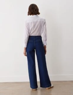 High Waisted Button Front Wide Leg Jeans -Marksandspencer Sale Store high waisted button front wide leg jeans 6