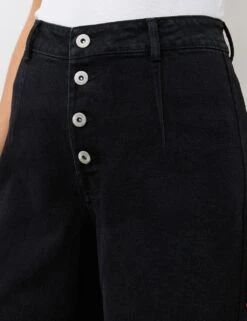 High Waisted Button Front Wide Leg Jeans -Marksandspencer Sale Store high waisted button front wide leg jeans 8