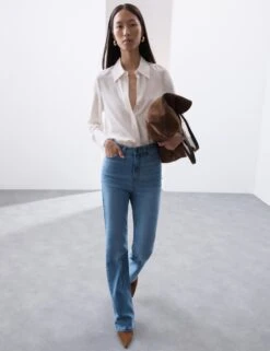 High Waisted Flared Jeans -Marksandspencer Sale Store high waisted flared jeans 13