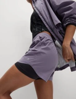 360° Reflective Layered Running Shorts -Marksandspencer Sale Store high waisted running shorts 5