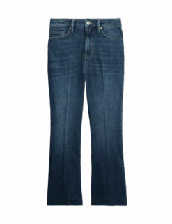 High Waisted Slim Flare Cropped Jeans -Marksandspencer Sale Store high waisted slim flare cropped jeans 1