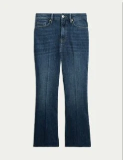 High Waisted Slim Flare Cropped Jeans -Marksandspencer Sale Store high waisted slim flare cropped jeans 10