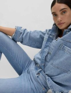 High Waisted Slim Flare Cropped Jeans -Marksandspencer Sale Store high waisted slim flare cropped jeans 15