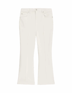 High Waisted Slim Flare Cropped Jeans -Marksandspencer Sale Store high waisted slim flare cropped jeans