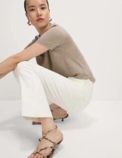 High Waisted Slim Flare Cropped Jeans -Marksandspencer Sale Store high waisted slim flare cropped jeans 8