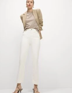 High Waisted Slim Flare Cropped Jeans -Marksandspencer Sale Store high waisted slim flare cropped jeans 9