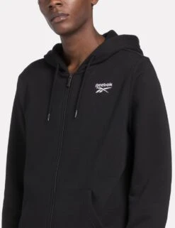 Reebok Identity Small Logo Fleece Zip Up Hoodie -Marksandspencer Sale Store identity small logo fleece zip up hoodie 10