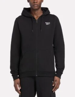 Reebok Identity Small Logo Fleece Zip Up Hoodie -Marksandspencer Sale Store identity small logo fleece zip up hoodie 8