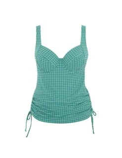 Panache Iris Gingham Wired Balcony Tankini Top D-K -Marksandspencer Sale Store iris gingham wired full cup tankini top d k