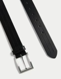 Italian Leather Rectangular Buckle Belt -Marksandspencer Sale Store italian leather rectangular buckle belt 3
