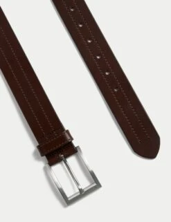 Italian Leather Rectangular Buckle Belt -Marksandspencer Sale Store italian leather rectangular buckle belt 5