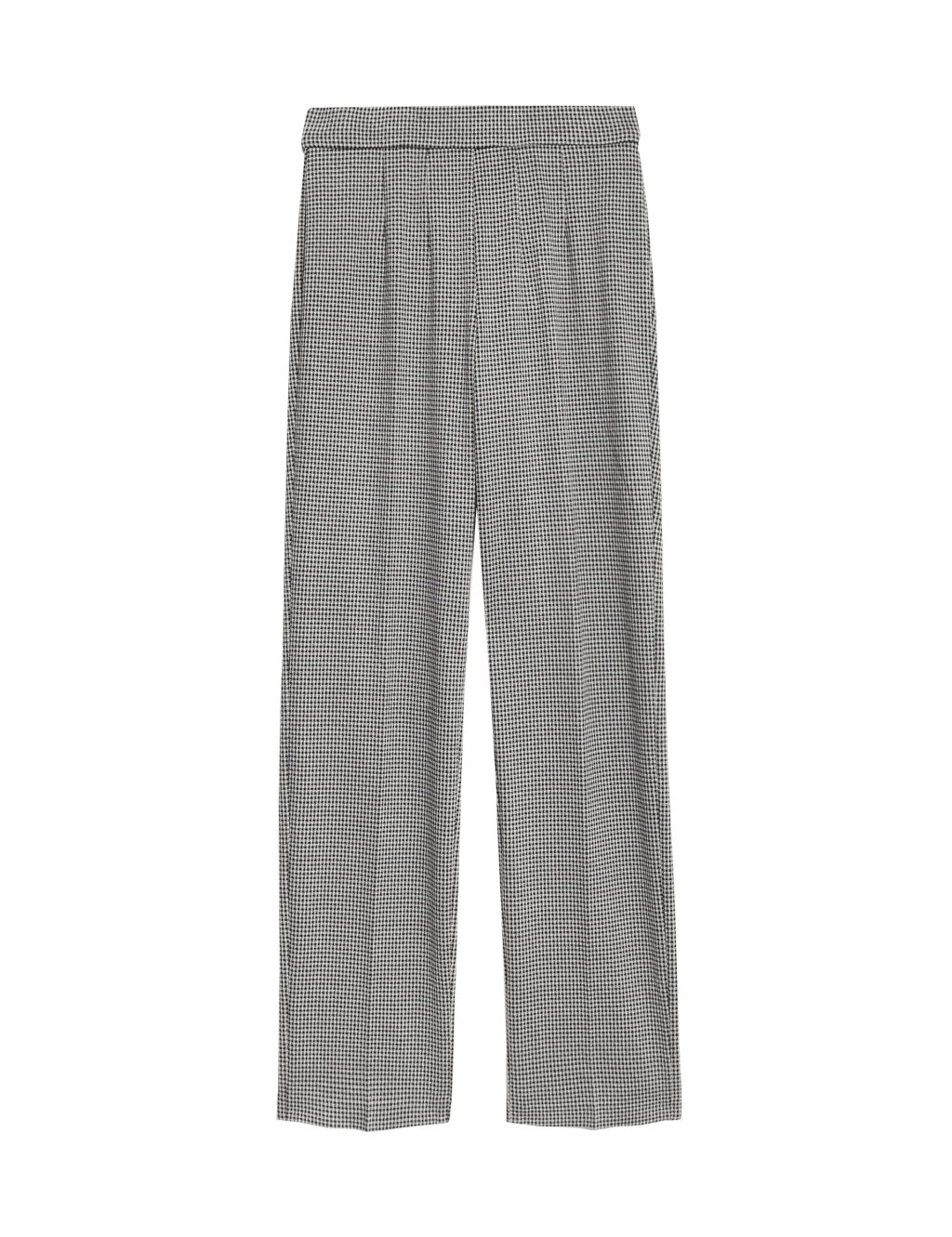 Jersey Checked Straight Leg Trousers 5 Jersey Checked Straight Leg Trousers - Image 5