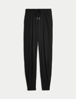 Jersey Drawstring Pintuck Tapered Trousers 33 Jersey Drawstring Pintuck Tapered Trousers -Marksandspencer Sale Store jersey drawstring pintuck tapered trousers 14