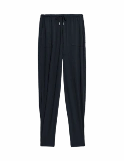 Jersey Drawstring Pintuck Tapered Trousers 22 Jersey Drawstring Pintuck Tapered Trousers -Marksandspencer Sale Store jersey drawstring pintuck tapered trousers