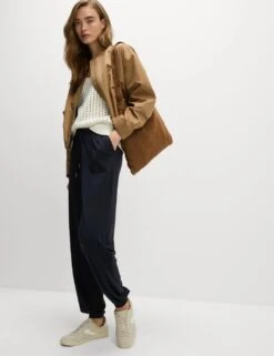 Jersey Drawstring Pintuck Tapered Trousers 24 Jersey Drawstring Pintuck Tapered Trousers -Marksandspencer Sale Store jersey drawstring pintuck tapered trousers 6