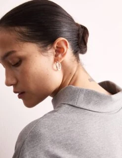 Jaeger Jersey Funnel Neck Split Hem Relaxed Jumper -Marksandspencer Sale Store jersey funnel neck split hem relaxed jumper 10