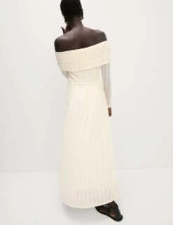 Jersey Lace Bardot Midi Waisted Dress 22 Jersey Lace Bardot Midi Waisted Dress -Marksandspencer Sale Store jersey lace bardot midi waisted dress 8