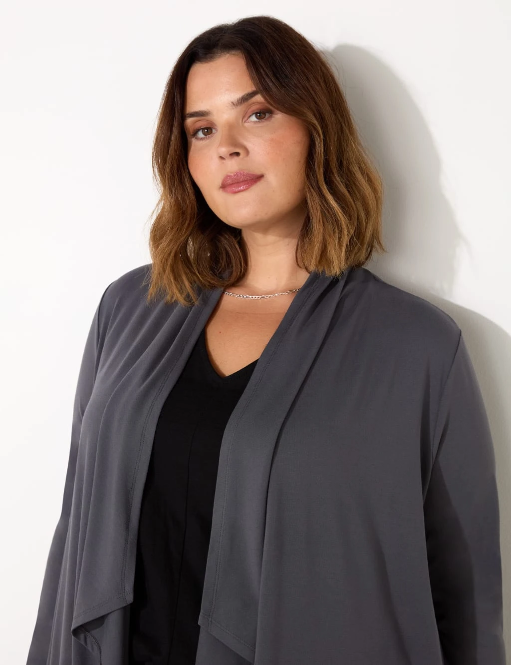 Jersey Waterfall Longline Cardigan 11 Jersey Waterfall Longline Cardigan - Image 11