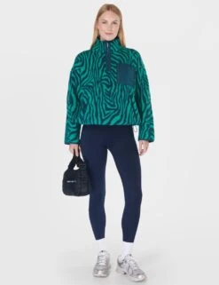 Sweaty Betty Karma Half Zip Animal Print Fleece Jacket -Marksandspencer Sale Store karma half zip animal print fleece jacket 11