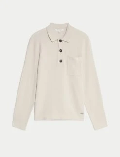 Knitted Polo Shirt -Marksandspencer Sale Store knitted polo shirt 7