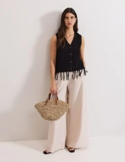 Knitted V-Neck Waistcoat -Marksandspencer Sale Store knitted v neck waistcoat 10