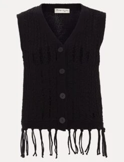 Knitted V-Neck Waistcoat -Marksandspencer Sale Store knitted v neck waistcoat 11
