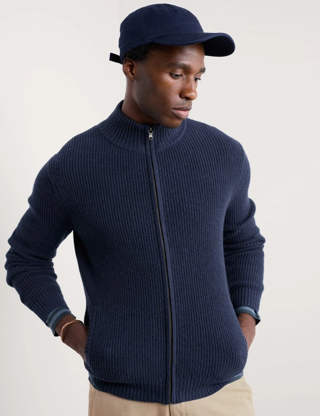 Lambswool Rich Zip Up Textured Cardigan 11 Lambswool Rich Zip Up Textured Cardigan - Image 11