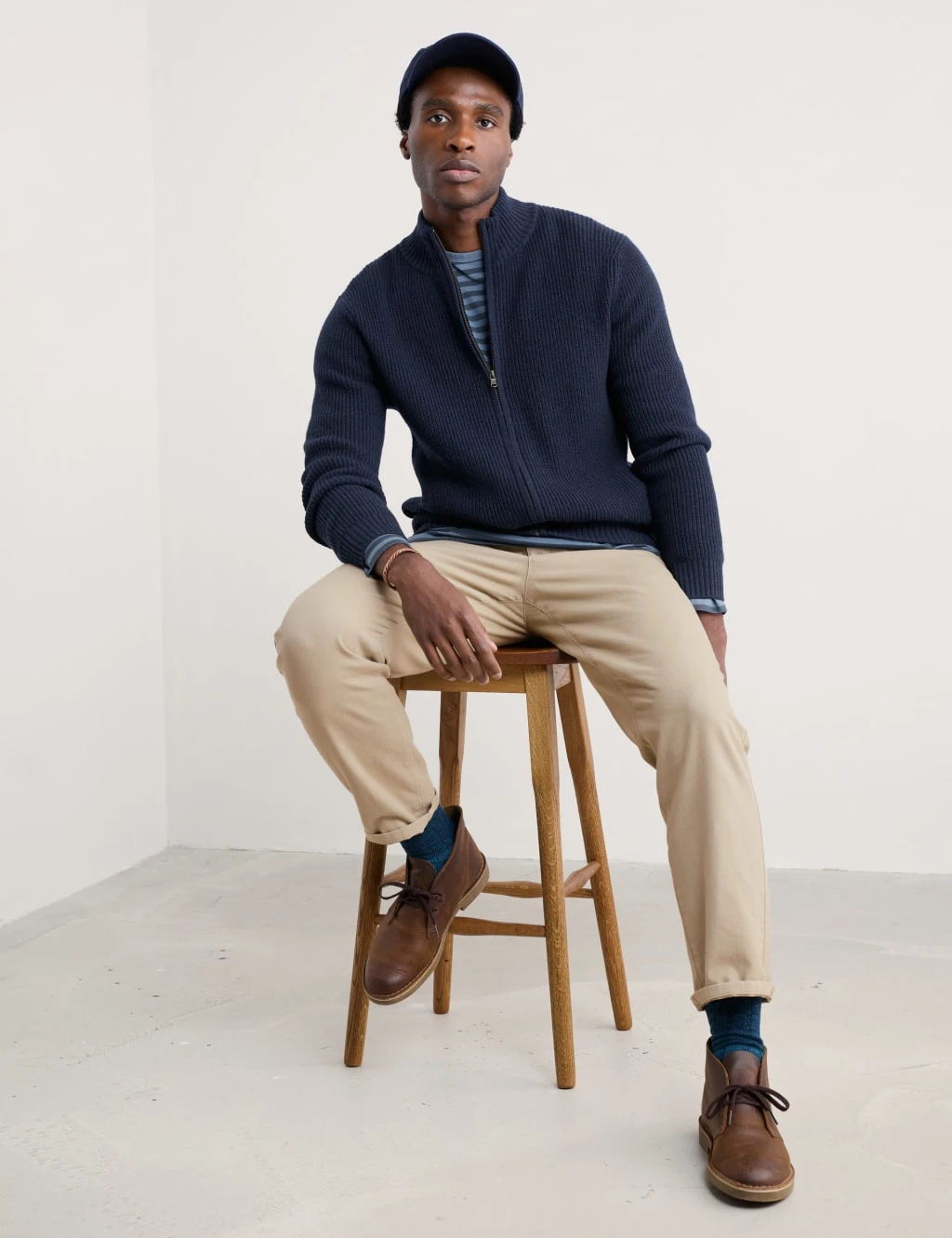 Lambswool Rich Zip Up Textured Cardigan 12 Lambswool Rich Zip Up Textured Cardigan - Image 12