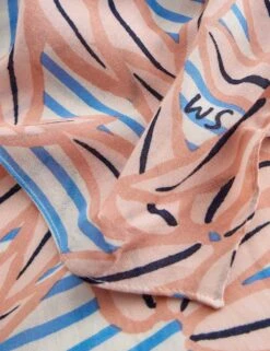 WHITE STUFF Leaf Print Scarf -Marksandspencer Sale Store leaf print scarf 3