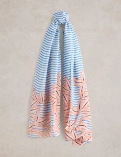 WHITE STUFF Leaf Print Scarf -Marksandspencer Sale Store leaf print scarf 5