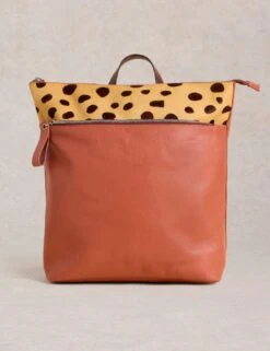 WHITE STUFF Leather Animal Print Backpack -Marksandspencer Sale Store leather animal print backpack 5