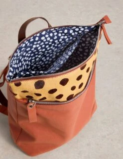 WHITE STUFF Leather Animal Print Backpack -Marksandspencer Sale Store leather animal print backpack 6