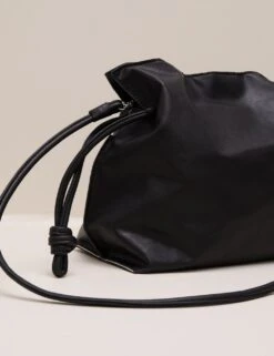 Leather-Blend Drawstring Bag -Marksandspencer Sale Store leather blend drawstring bag 8